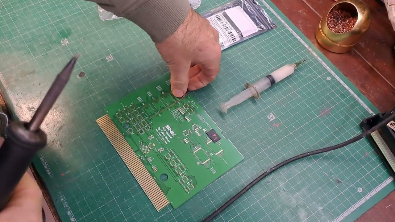 Reparação catridge MVS The king of Fighters 94 com PCM em TTL ICs.