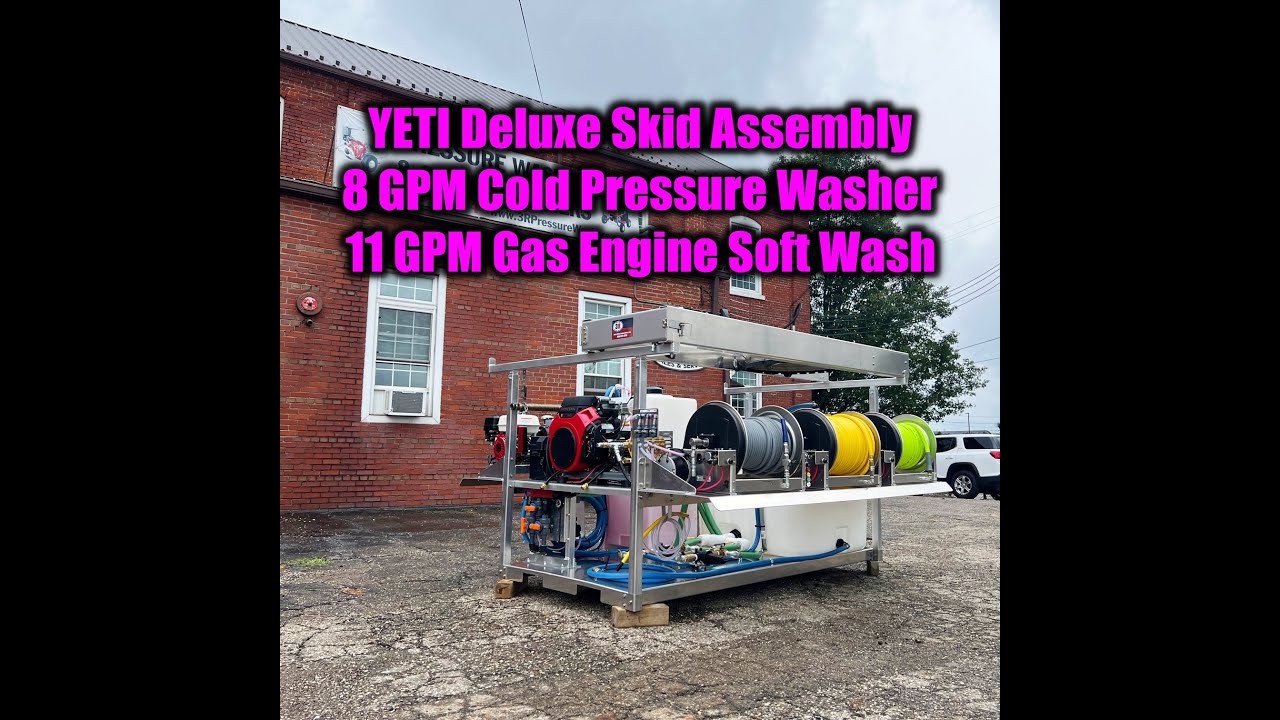 YETI Package 8’ Deluxe Skid Assembly 3500 PSI, 8 GPM Washer & 300