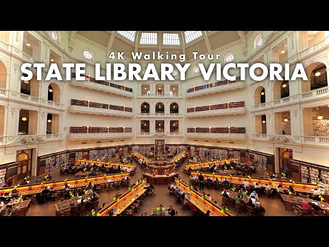 Exploring The State Library Victoria Dome in Melbourne City Centre Australia | Walking Tour 4K 2024