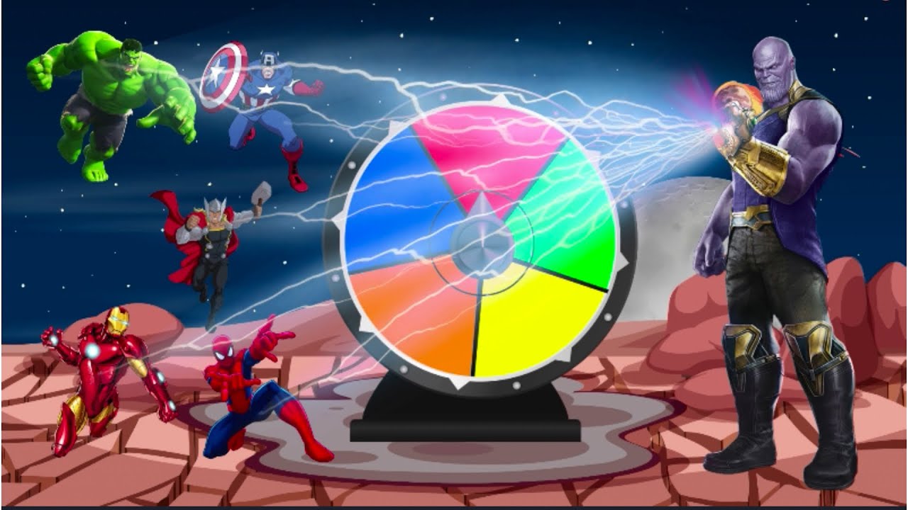 💪 Superheroes Color Match with Spin wheel 💥 Dancing Superhero ️ Spider