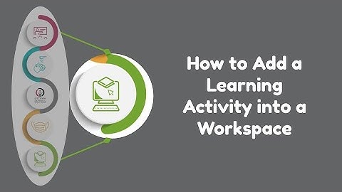 How to Add a Learning Activity into a Workspace