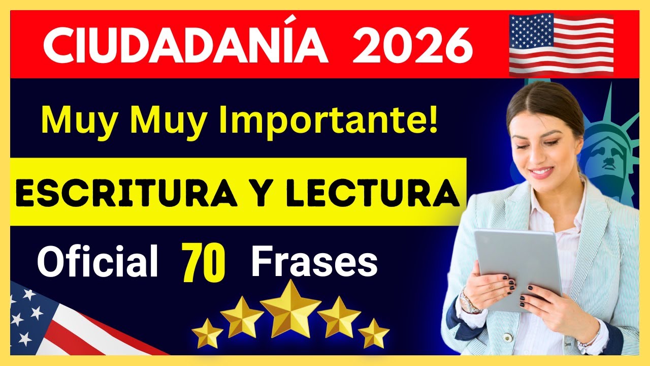 2026 | 70 Frases de Escritura y Lectura Más Frecuentes | Entrevista de Ciudadanía 2026