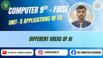 AI and Machine Learning | Different Areas of AI | Chapter 5 | Grade 9 | FBISE | FDE