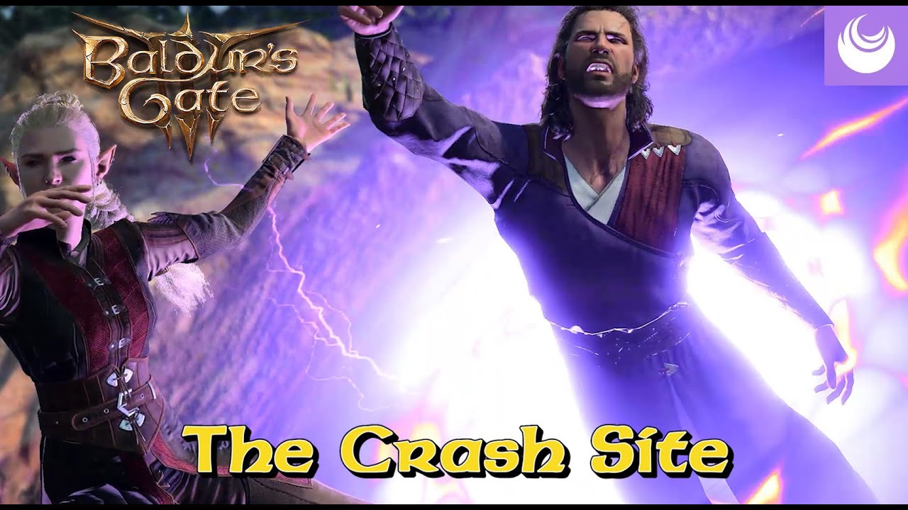 The Nautiloid Crash Site, Meeting Gale dying to a Mindflayer cinematic playthrough, Act 1 Crash site