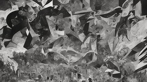 [GPT3 & Stable Diffusion 2.1 Animation]    Picasso S Guernica  Vibrant Expressionism Exposed
