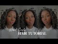 Wand curls hair tutorial  relaxer new growth hairstyle  niara alexis