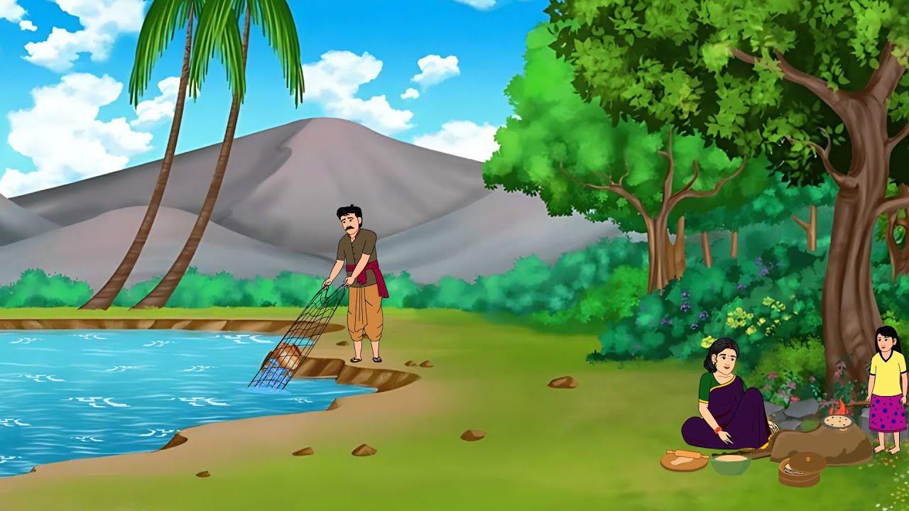 मछुवारे की धनी किस्मत और जादुई मटका | Hindi Kahani | Moral Story | Cartoon
