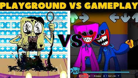 FNF Character Test | Gameplay VS Playground huggy wuggy kissy missy playtime of Corrupted SpongeBob