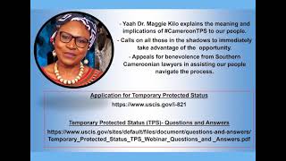 Yaah Dr Maggie Kilo on #CameroonTPS