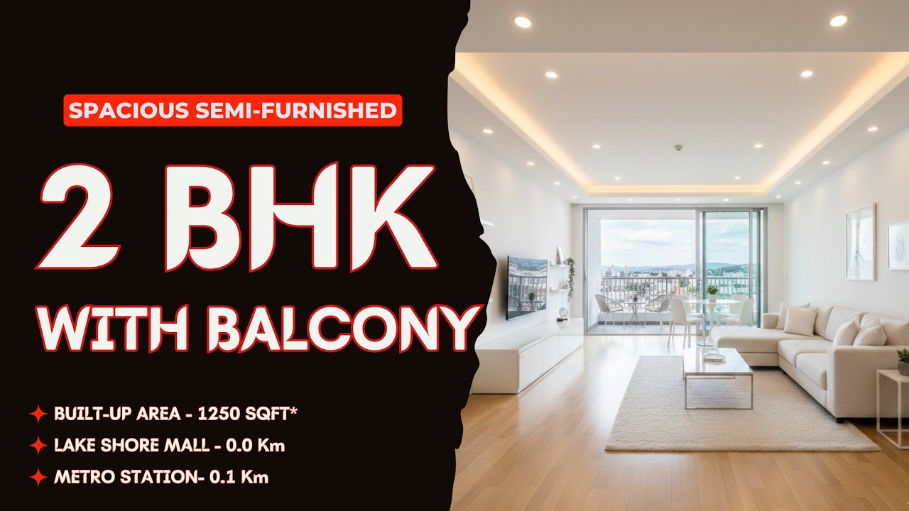 🏡 2 BHK Semi-Furnished Flat with Balcony for Sale in Thane West, Premium Urban Living 