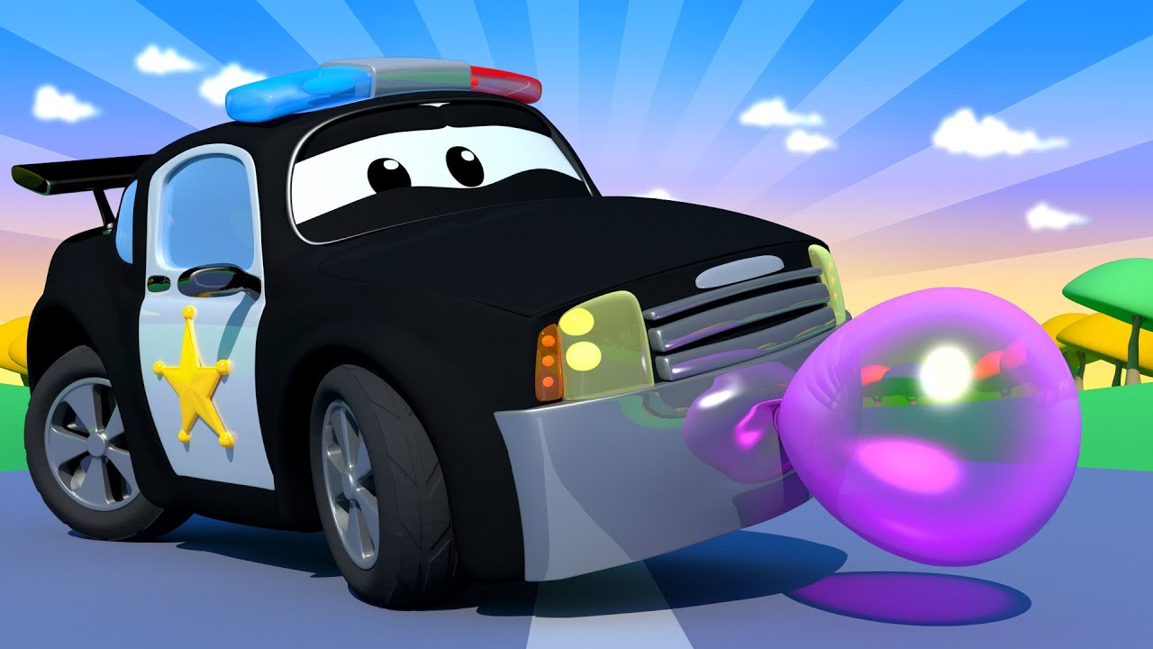Car Patrol - The bubble gum  - Car City ! Police Cars and fire Trucks for kids