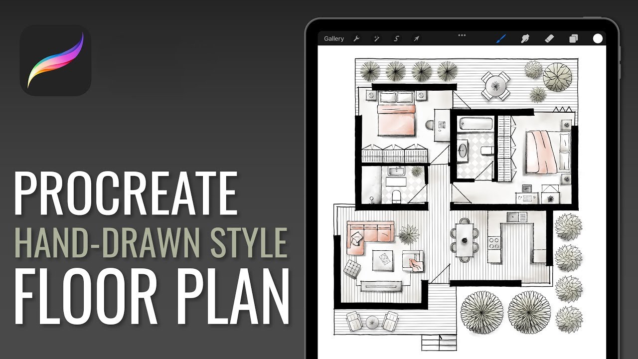 Easy to make Floor Plan in Procreate - YouTube