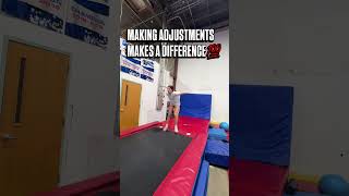 MAKING ADJUSTMENTS MAKES A DIFFERENCE… #tumblechef #cheer #tumbling #flashback #Shorts