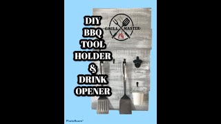 Fathers day gift idea using cricut. BBQ tool holder and beer opener sign Part 1