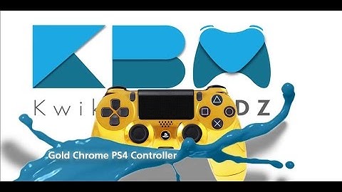 Gold Chrome Custom PS4 Controller with LED Thumbsticks