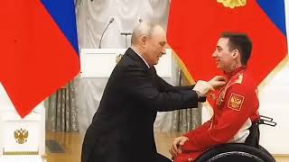 Vladimir Putin honored Russian Paralympic champion Ivan Golubkov