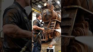 Ghostly Iron: 60 Years of Decay on Dino Train #88 🚂 #Shorts #ASMR #Restoration