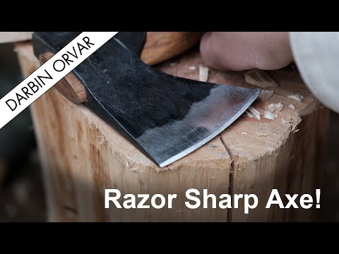 Sharpening an Axe / Hatchet To Cut ANY Wood - Wet or Dry (ft Tormek)