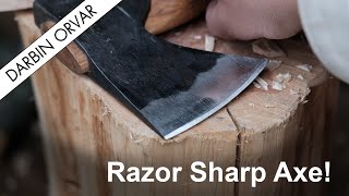 Sharpening an Axe / Hatchet To Cut ANY Wood - Wet or Dry (ft Tormek)