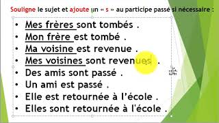 le passé composé avec être( exercices)  الماضي المركب تمارين