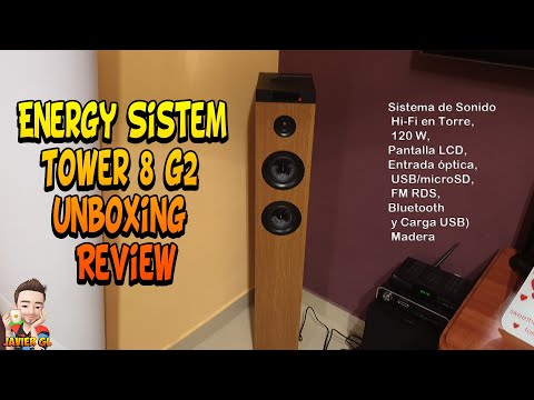 Energy Sistem Tower 8 g2   Unboxing  Review Sistema de Sonido Hi Fi en Torre, 120 W, Pantalla LCD