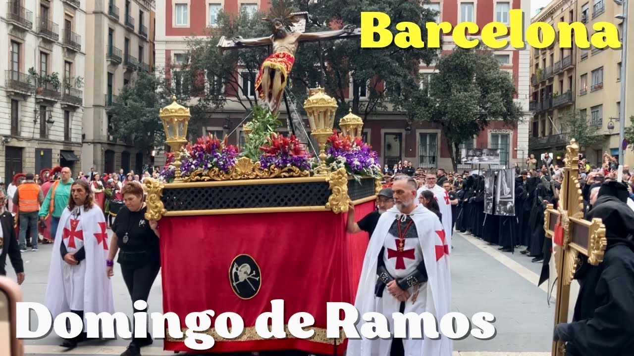 Semana Santa 2025 Barcelona | Procession of La Buena Muerte on Palm Sunday | Holy Week Spain