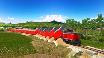 Trains vs Speed ​​Bump #6-High Speed ​​Trains Speed ​​On Bumpy Railroad Track-Trainz Simulator 2019