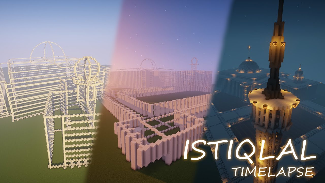Minecraft // Building : ANJAY! Begini Cara Buat Masjid Istiqlal - Timelapse ✔