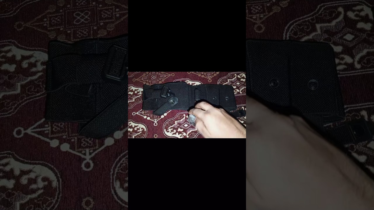 Beretta 9mm quality check with high quality belt for carry safe 