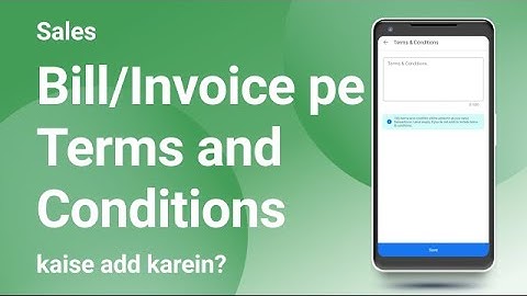 How to Add Terms & Conditions on Sales Bill/Invoice | Billing, Inventory & Payments | Billing App |