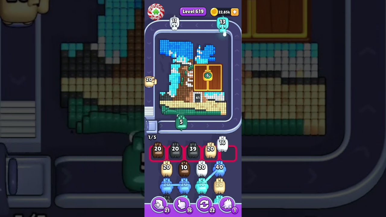 Pixel Flow - Level 619 Walkthrough Solution (Windmill) - YouTube