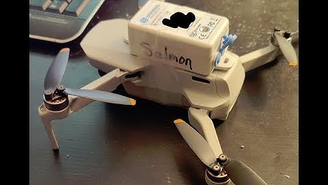 Taped a LHT65 Helium sensor to a DJI Mini 2
