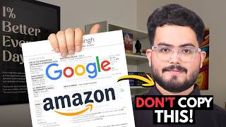 My Resume That Got Selected in GOOGLE & AMAZON (twice)