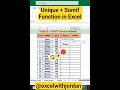 Unique sumif #excel #exceltips #shortvideo #shorts #short #shortsfeed #exceltricks #excelshorts