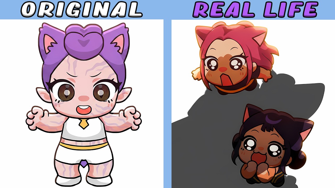 MIRA and ZOEY will help kitten RUMI get healthier ! | Original vs Plush Toys | KPop Demon Animation