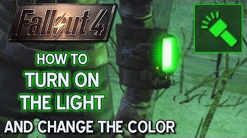 How to turn on the light and change the color • Fallout 4 • PC • PS4 • XBOX