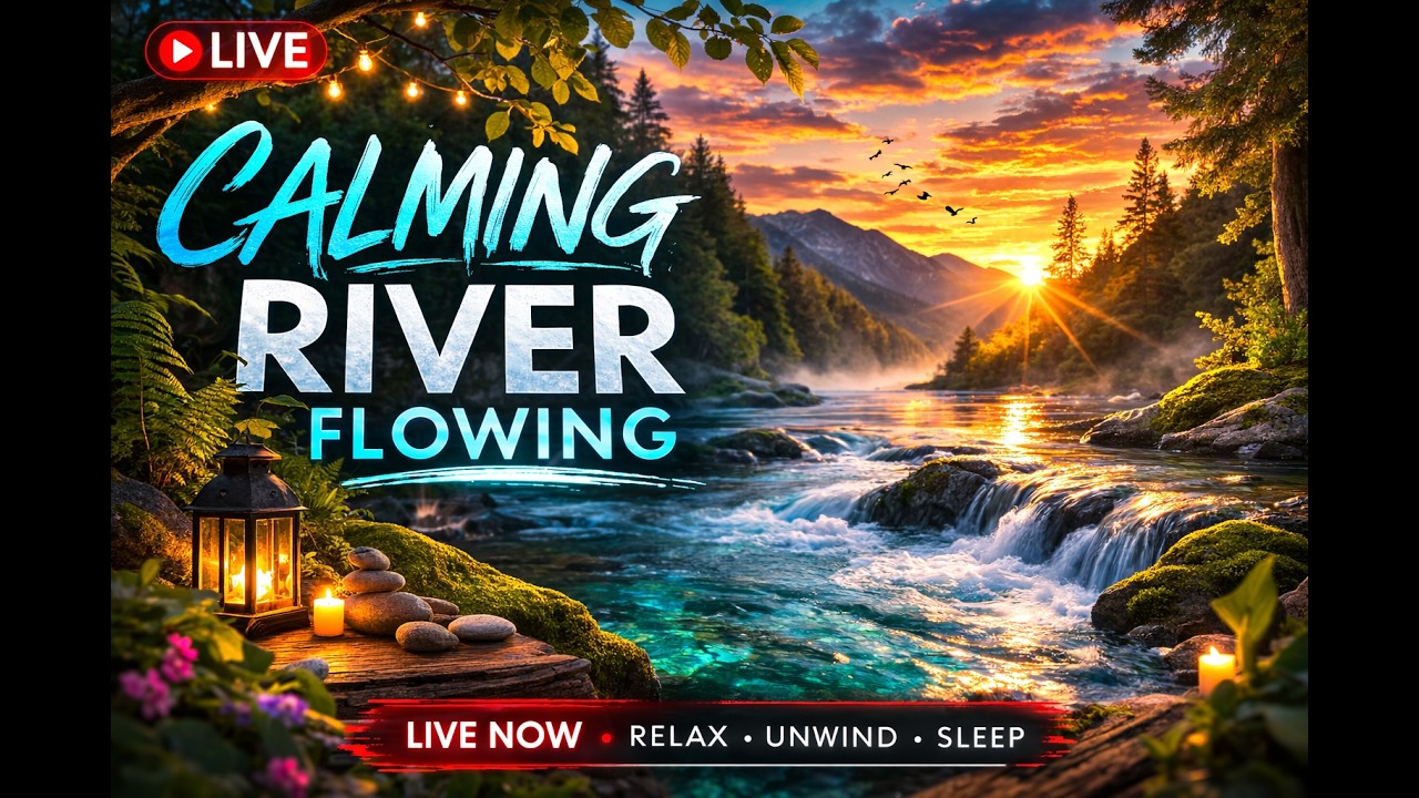 🔵 Calming River Stream 🔵 RELAX & UNWIND - YouTube