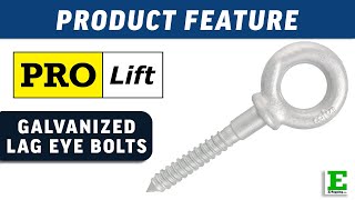 Pro Lift Galvanized Lag Eye Bolts | E-Rigging Products