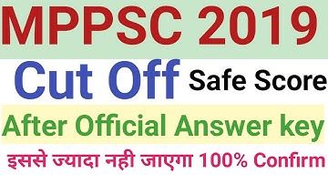 Mppsc 2019 cut off