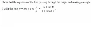 Equation of a Line | Misc | BQ03 | Class 11th [Hindi]