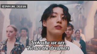 Dreamers jungkook Lyrics|Dreamers Fifa World Cup 2022 #dreamers #dreamersbyjungkook #fifa #fifa22 Resimi