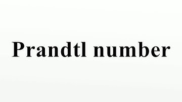 Prandtl number