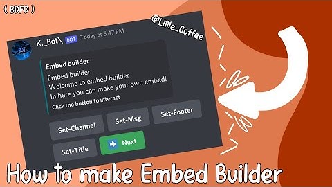 How to make Embed Builder command on BDFD! | BDFD
