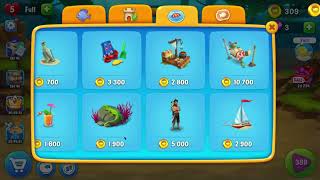 GP:129 - Fishdom:90 #Special Re-storing decorations in Beach | GamePlay by ProtonUser [ PUs GPs ] screenshot 4