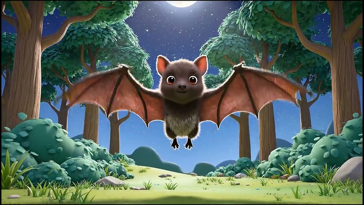 The Flying Bat 🦇🌳 Song and Story for Kids 🎶👶 Yaii Kids