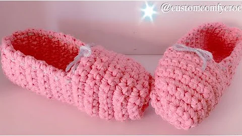 #crochet #crocheteasyslippers How To Crochet The Easiest Slippers Ever|Crochet Ballet Slippers