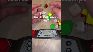 World record attempt day 3 😭✌️ #cubers #rubikscube #cubing #cube #rubik #impossiblecube #speedcube