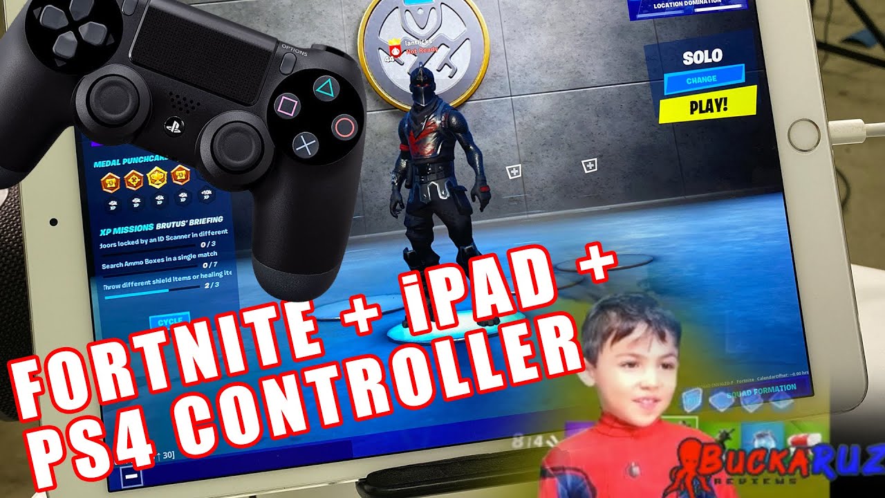 6 Year old future pro plays Fortnite on a iPad with a PS4 Controller ...