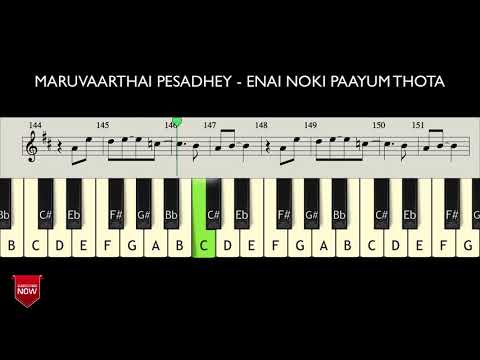 MARUVAARTHAI PESADHEY - ENAI NOKI PAAYUM THOTA ( HOW TO PLAY )MUSIC NOTES