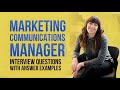 Marketing Communications Manager Interview Questions and Answer Examples